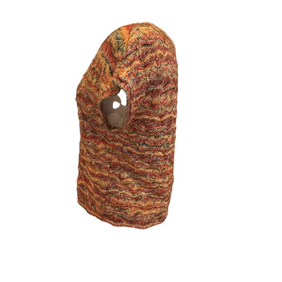 Hand-Knit Kensie Multicolor Zigzag Sweater - Picture 2 of 7